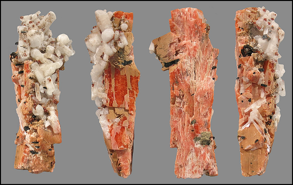 Serandite with Natrolite, Analcime, Aegerine, Rhodochrosite and Behoite, Poudrette Quarry, Mont Saint-Hilaire, Qu&eacute;bec, Canada