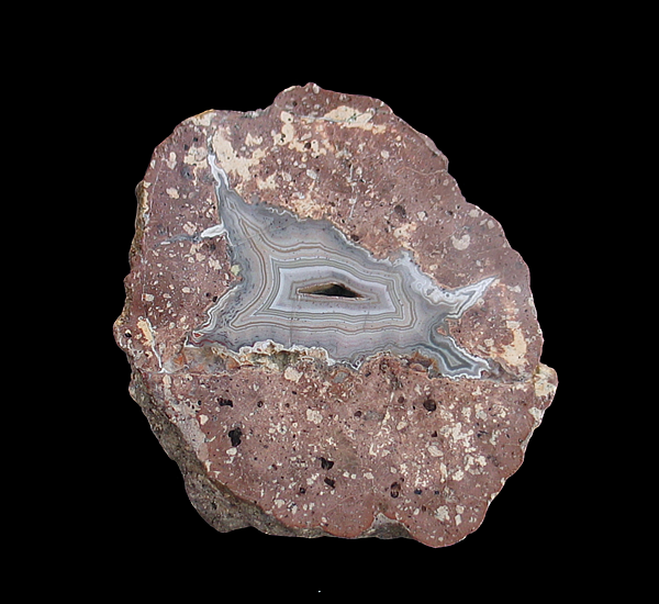 Agate with Quartz & Hematite, Nowy Kosci&oacute;l, Gmina Swierzawa, Zlotoryja County, Lower Silesian Voivodeship, Poland