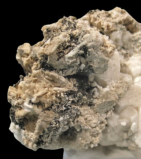 Analcime with Synchysite-(Ce), Poudrette Quarry, Mont Saint-Hilaire, Qu&eacute;bec, Canada