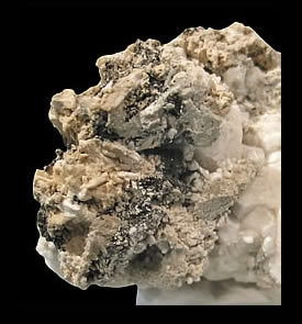 Analcime with Synchysite-(Ce), Poudrette Quarry, Mont Saint-Hilaire, Qu&eacute;bec, Canada