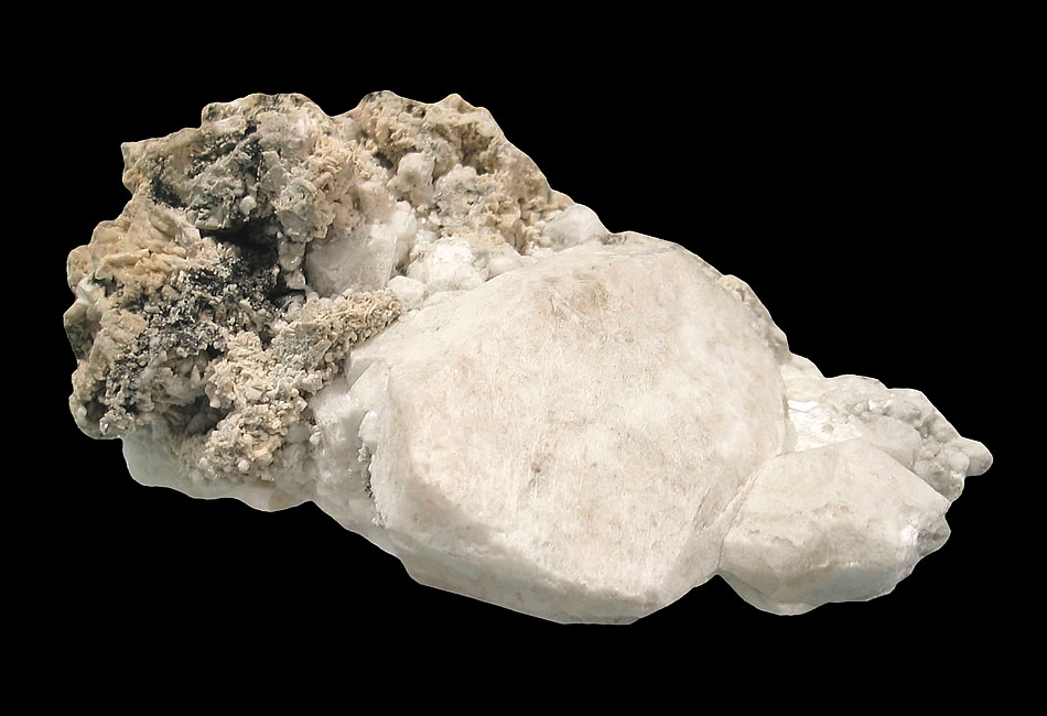 Analcime with Synchysite-(Ce), Poudrette Quarry, Mont Saint-Hilaire, Qu&eacute;bec, Canada