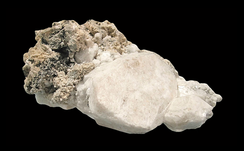 Analcime with Synchysite-(Ce), Poudrette Quarry, Mont Saint-Hilaire, Qu&eacute;bec, Canada