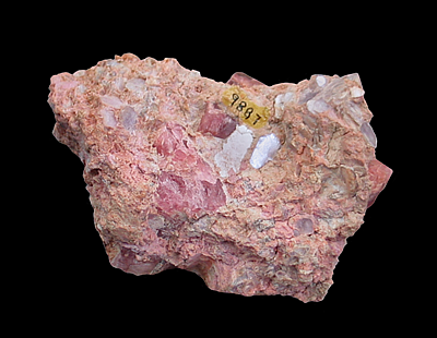 Rubellite in Montmorillonite with Lepidolite, Stewart Mine, Pala Mining District, San Diego County, CA